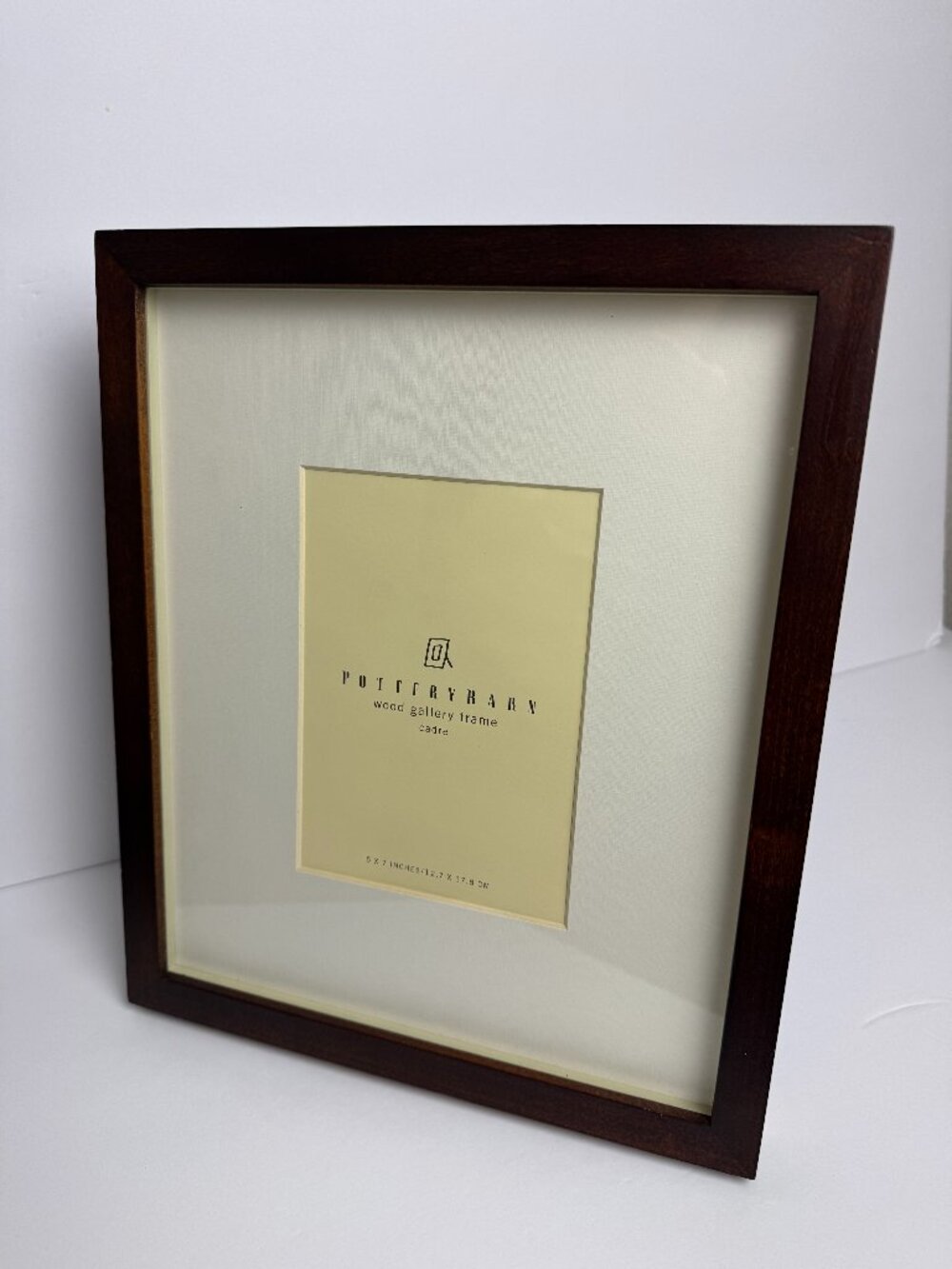 Pottery Barn Mahogany Brown Picture Frame 11 x 13" ( 5 x 7") Matted